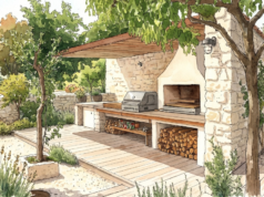 Tendências de cozinha ao ar livre: pérgulas, ilhas e espaços de inspiração mediterrânica