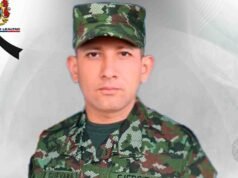 Referem-se a um soldado profissional morto em um ataque de drone do ELN em Teorama, Norte de Santander