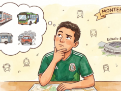 Como chegar ao Estádio de Monterrey de Metrorrey, TransMetro, Ecovía, vias urbanas e carros particulares? Preços em pesos, dólares e euros