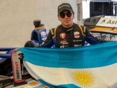 O argentino Alessandro De Tullio foi o primeiro a competir na Indy Nxt e foi o piloto mais rápido da categoria.