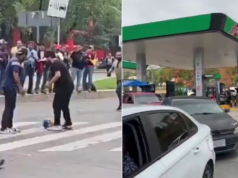 No quinto dia de protestos, a CNTE lançou um desafio futebolístico ao Paseo de la Reforma: em Chiapas assumiram o posto de gasolina.