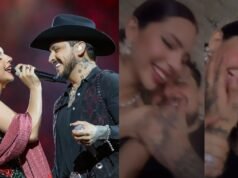 Ángela Aguilar e Christian Nodal se reuniram com a família do cantor