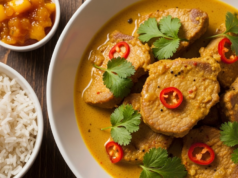 Receita de curry de lombo de porco, rápida e fácil