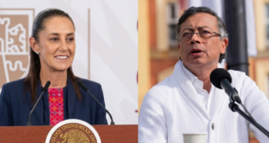 Sheinbaum apoia Petro e acusa campanha de extrema direita de influenciar as eleições colombianas