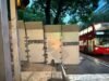 Eles protegem a estação Metrobús no Paseo de la Reforma com uma cerca antes do México x Equador