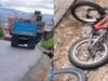 Dois menores ficaram feridos em um grande acidente em Usaquén, Bogotá, depois que um caminhão basculante bateu em Tibabita 2