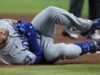 Max Muncy dos Dodgers se envolveu em uma grande colisão com Ildemaro Vargas