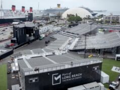 Anfiteatro F&M Bank de Long Beach abre com vista para o Queen Mary