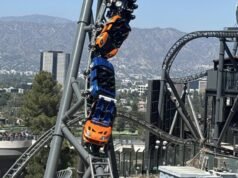 Passeio na montanha-russa Velozes e Furiosos do Universal Studios