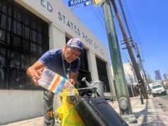 A única agência dos correios de Skid Row foi fechada devido a questões de segurança