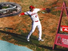 Anaheim Vision: The Anaheim Angels no novo estádio, próximo ao centro esportivo juvenil