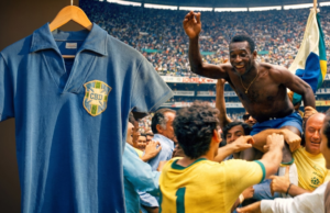 A camisa de Pelé da Copa do Mundo de 1958 foi leiloada por quase cinco milhões de dólares.