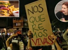 Lobistas de Bogotá usaram o debate do hambúrguer de três carnes para denunciar a violência contra as mulheres