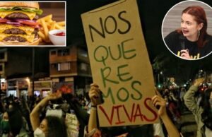 Lobistas de Bogotá usaram o debate do hambúrguer de três carnes para denunciar a violência contra as mulheres