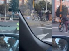 A estrada está um caos devido a um acidente no norte de Bogotá: uma pessoa que dirigia uma motocicleta elétrica morreu