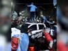 O vídeo viral que mostra a destruição de um ônibus municipal na comemoração da vitória da Argentina