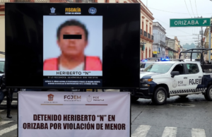 Heriberto “N” foi preso em Veracruz pelo estupro de uma menor em Teoloyucan, Edomex