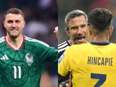 Santiago Giménez revela por que não conta o que Piero Hincapié lhe disse durante o México x Equador