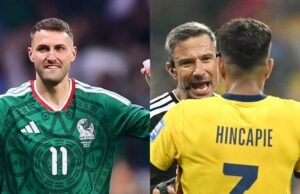 Santiago Giménez revela por que não conta o que Piero Hincapié lhe disse durante o México x Equador