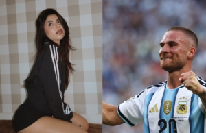 Produção de fotos eróticas de Cami Mayan antes do gol de Alexis Mac Allister pela seleção nacional
