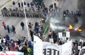 Protesto da CGT, ao vivo: a Infantaria tenta eliminar o grupo de esquerda em Avellaneda