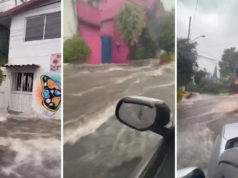 Tlalpan submerso, fortes chuvas causam inundações perigosas no sul do CDMX