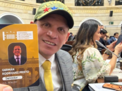 O senador Germán Rodríguez, veterano da Marinha, fez seu primeiro discurso no Senado para defender o plano do patriotismo 2.0.