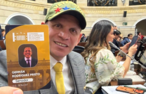 O senador Germán Rodríguez, veterano da Marinha, fez seu primeiro discurso no Senado para defender o plano do patriotismo 2.0.