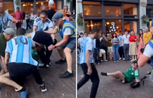 Quatro torcedores argentinos pegos em Seattle atacando um adolescente mexicano