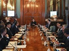 Claudia Sheinbaum recebe empresários do Japão no Palácio Nacional