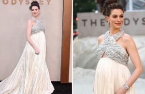 Gravidez, moda e honra: a poderosa mensagem de Anne Hathaway na estreia mundial de “A Odisseia”