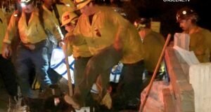 Três bombeiros feridos em incêndio florestal nas montanhas de San Bernardino