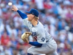 Emmet Sheehan sofre inconsistência na derrota dos Dodgers para Phillies