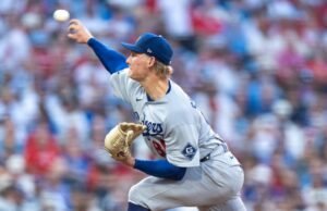 Emmet Sheehan sofre inconsistência na derrota dos Dodgers para Phillies