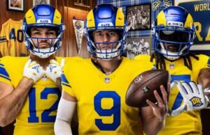 Rams revela novos uniformes ‘Classic Sol’ e ‘Awesome White’