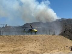 Grande incêndio: Um incêndio florestal causou a evacuação do Lago Piru