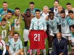 Cristiano Ronaldo prestou homenagem a Diogo Jota após a vitória na Copa do Mundo