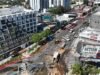 O pátio do Sunset Boulevard foi fechado indefinidamente enquanto as equipes consertavam um cano de água quebrado