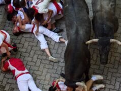 Um corredor é esfaqueado no rosto no festival de corridas de touros de San Fermín, na Espanha